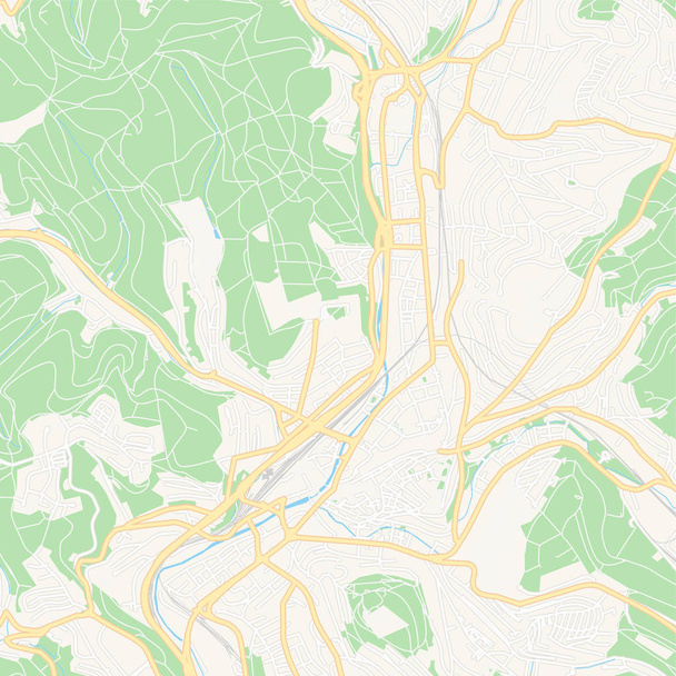 Ζίγκεν, Γερμανία εκτυπώσιμη χάρτη - Διάνυσμα, εικόνα
