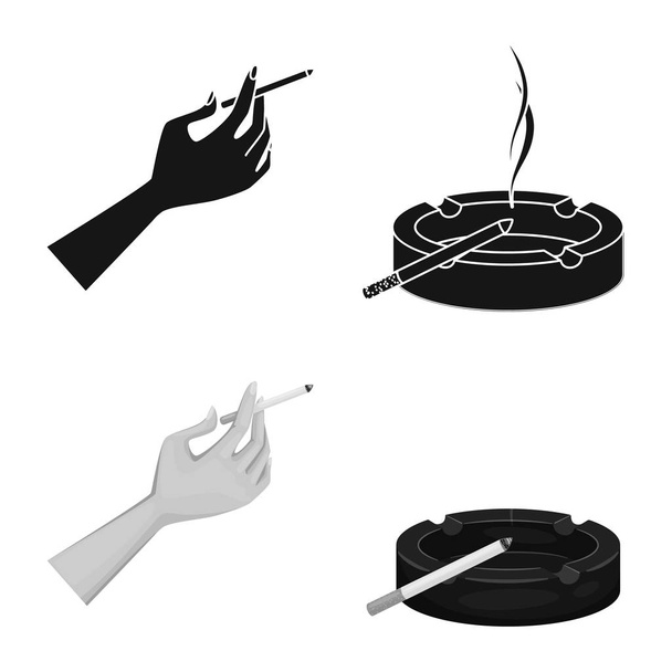 Vector design of refuse and stop logo. Collection of refuse and habit stock vector illustration. - Vektor, Bild