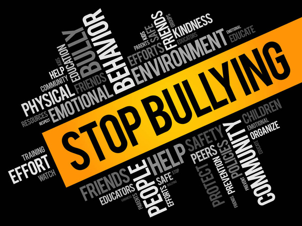 Stop Bullying word cloud collage - Wektor, obraz