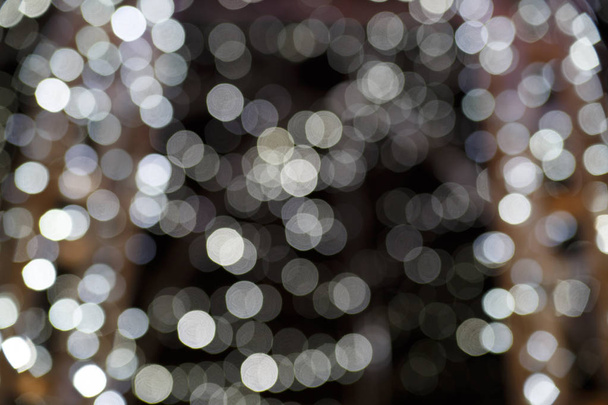 Abstract background of Christmas lights, bokeh. - Fotoğraf, Görsel