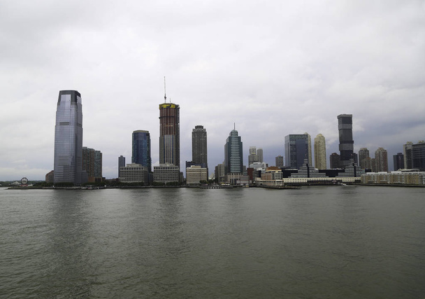 New York city on a gloomy day - panorama view from the water - Photo, Image