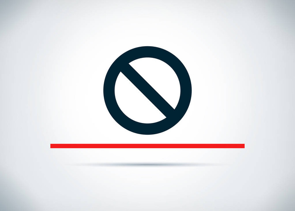 Verbot Symbol abstrakt flachen Hintergrund Design Illustration - Foto, Bild