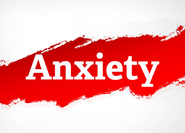 Anxiety Red Brush Abstract Background Illustration - Photo, Image