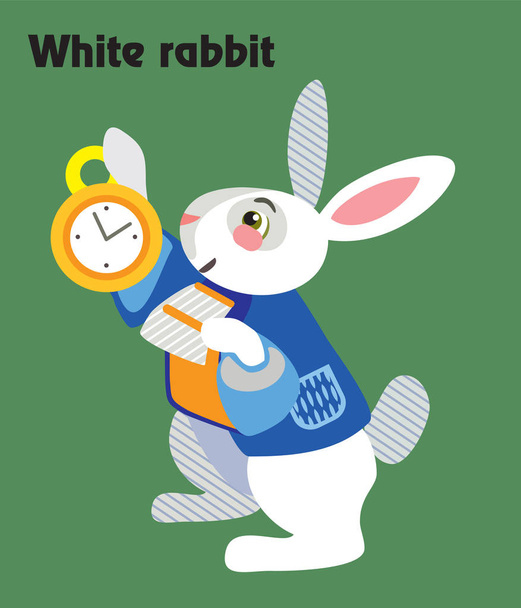 Vector de dibujos animados conejo blanco
 - Vector, Imagen