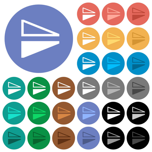 Flip függőleges kerek lapos többszínű ikonok - Vektor, kép