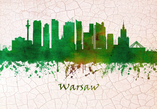 Skyline de Varsovie, vaste capitale de la Pologne
 - Photo, image
