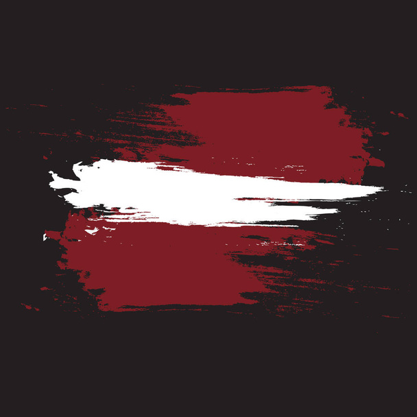 Lettország Grunge zászlója. Lettország zászló grunge textúrával.Vektor illusztráció. - Vektor, kép