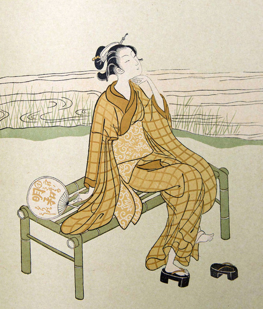 Arte japonesa. Ilustração retrô
 - Foto, Imagem