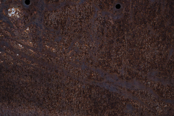 Close up rust on surface of the old iron, Rusty metal steel metal sheet board abstract art background - Photo, Image