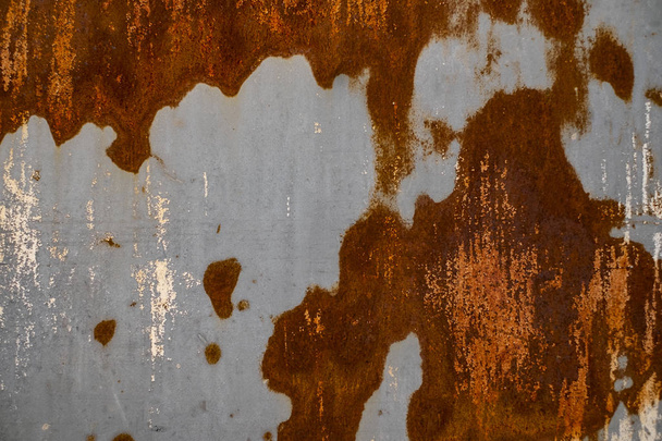 Bliska rdzy na powierzchni starego żelaza, Rusty metal metal blachy stalowej płyty abstrakcyjne tło sztuki - Zdjęcie, obraz