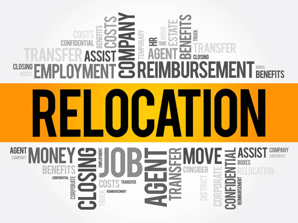 Relocation word cloud collage - Vector, Image