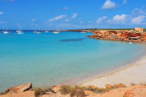 Cala Saona beach-Formentera, Baleár-szigetek, Spanyolország - Fotó, kép