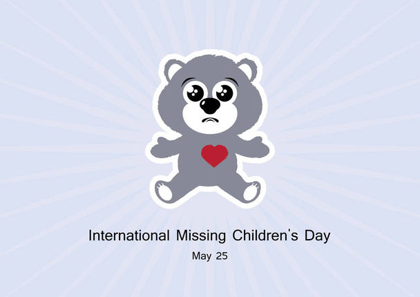 Internationaler Tag der vermissten Kinder - Vektor, Bild
