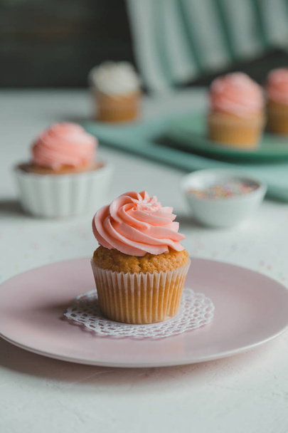 Colorful pastel cupcakes - Photo, Image