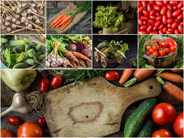 Erilaisia vihanneksia. Kokoelma vihannekset tausta
 - Valokuva, kuva