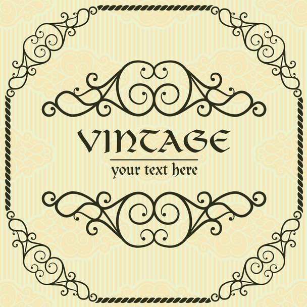 ornate vintage design with copy space for text - Vecteur, image