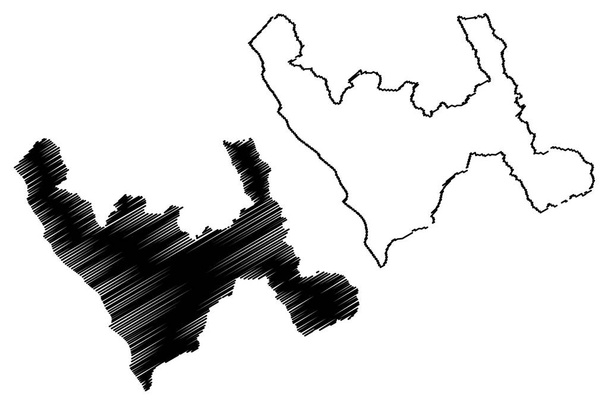 La Libertad bölümü harita vecto - Vektör, Görsel