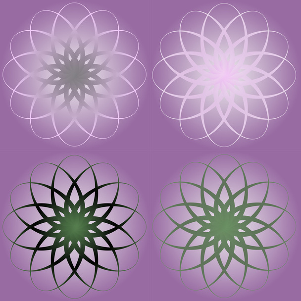 kleurrijke vintage bloem paarse naadloze patroon - Vector, afbeelding