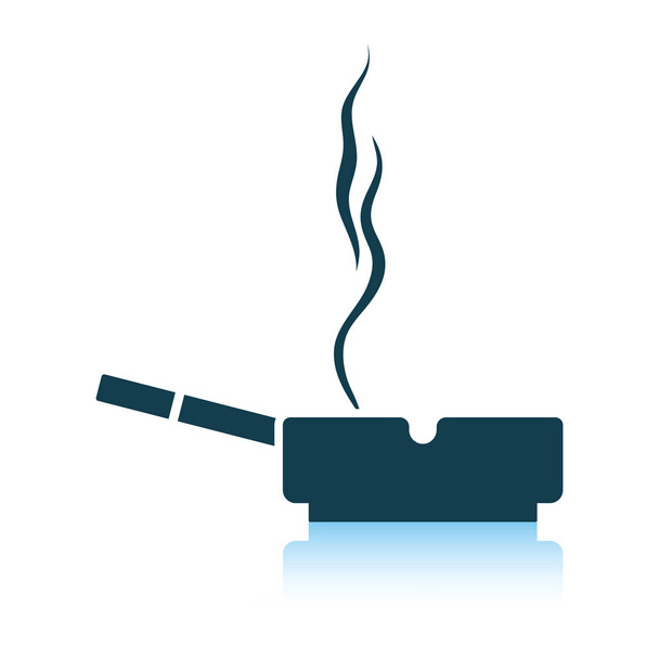 Cigaretta egy hamutartó ikon - Vektor, kép