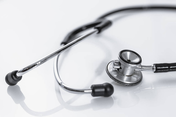 Stethoscope, close view of medical equipment. - Foto, afbeelding