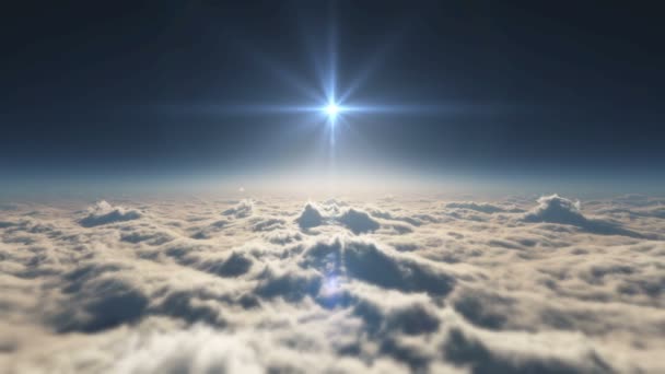 πάνω από τα σύννεφα ηλιοβασίλεμα 4k - Πλάνα, βίντεο