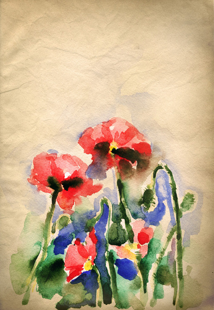Red poppies - Zdjęcie, obraz