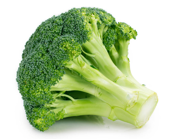 Fresh broccoli on white background - 写真・画像