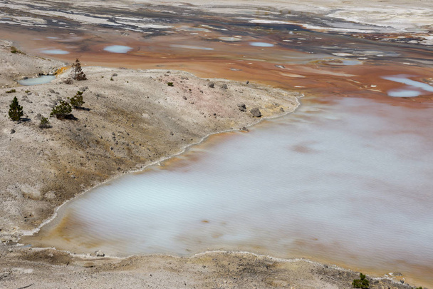 ワイオミング州のイエローストーン国立公園にあるノリス間欠泉流域磁器 - 写真・画像