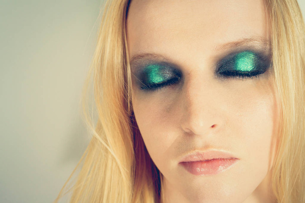 Make-up s zelené stíny - Fotografie, Obrázek