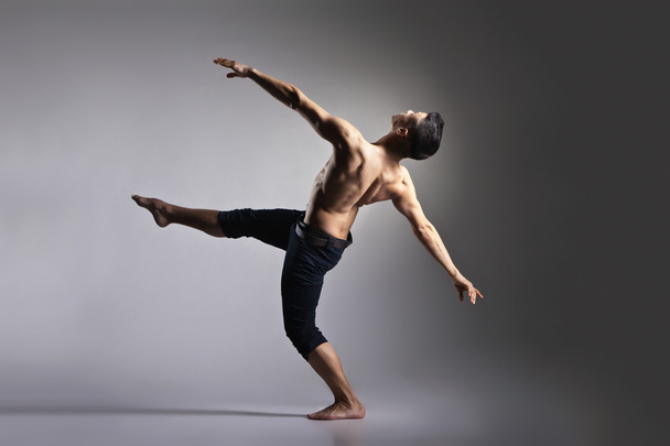 Young and stylish modern ballet dancer - Фото, изображение