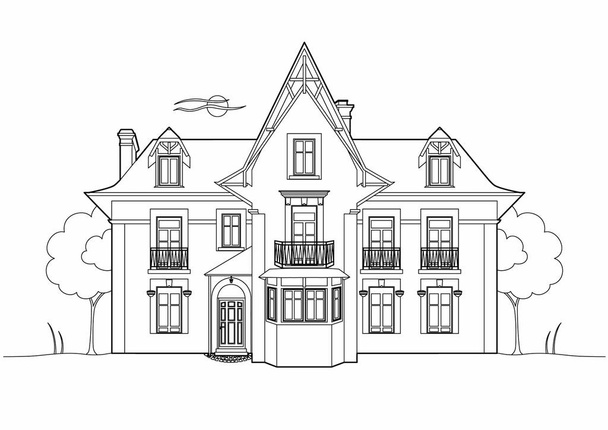 Ilustração vetorial de um belo design de casa, arquivo EPS 10
 - Vetor, Imagem