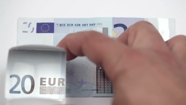 dvacet eurobankovky - Záběry, video
