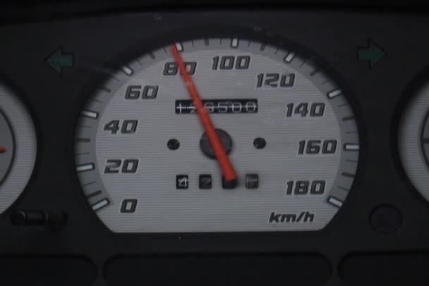 Auto Tacho Armaturenbrett, hohe Geschwindigkeit - Filmmaterial, Video