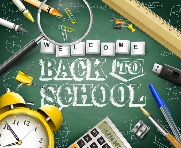 Back to school campaign concept - Wektor, obraz