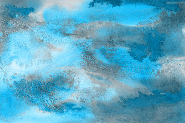  Colorful blue texture,  paper background. Paint leaks and ombre effects - Foto, Imagem