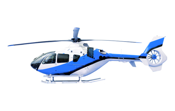 modrá vrtulník izolované bílá - Fotografie, Obrázek