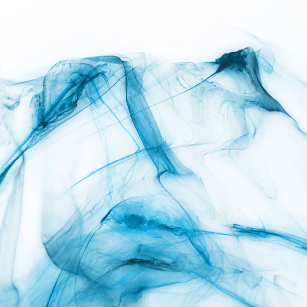 Colorful blue ink  on white paper background. Texture - Fotografie, Obrázek