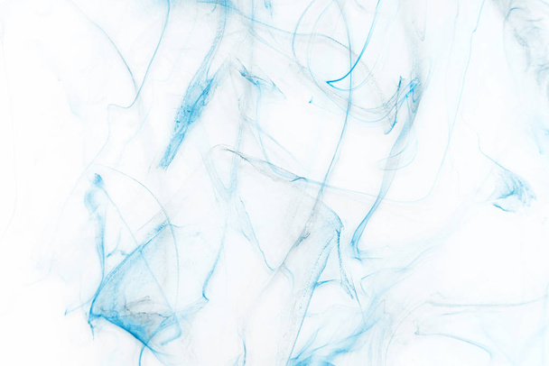 Colorful blue ink  on white paper background. Texture - Fotografie, Obrázek