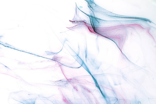 Colorful ink  on white paper background. Texture - Valokuva, kuva