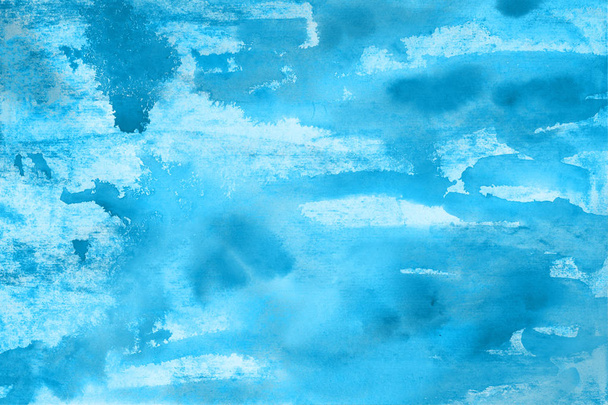  Colorful blue texture,  paper background. Paint leaks and ombre effects - Foto, immagini