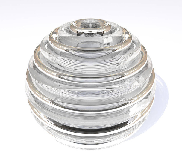 Transparent glass orb with shadow ideal ornament element - Foto, Imagem