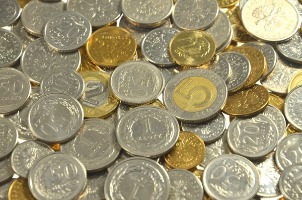 Stacks of polish coins - Φωτογραφία, εικόνα