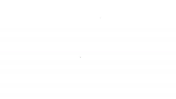 Szara rura testowa lub kolba-chemia laboratoryjna ikona linii testowej na białym tle. Laboratoryjny, naukowy znak szkła. Animacja graficzna 4K Video Motion - Materiał filmowy, wideo