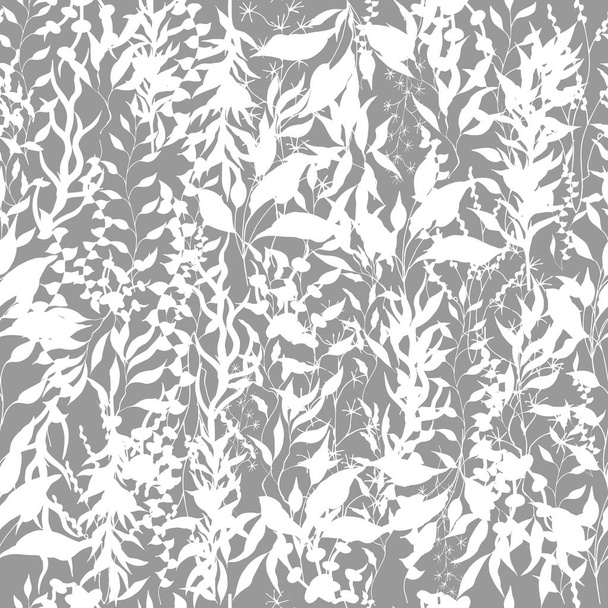 Светлый фон скалолазания растений, веток и листьев. Скалолазание. Черно-белая винтажная текстура для ткани, плитки, обоев
. - Вектор,изображение