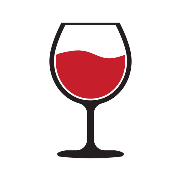 Red wine glass icon - Vektori, kuva