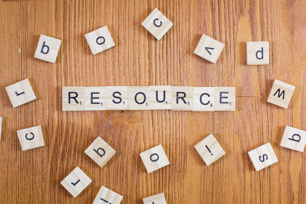 Woord of zin Resource gemaakt met scrabble letters, groot beeld voor uw behoeften. - Foto, afbeelding