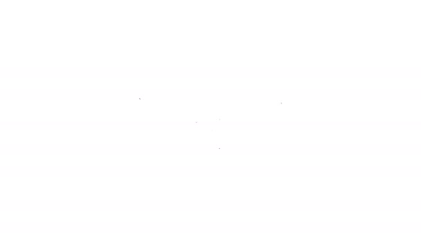schwarzes Katzenhalsband mit Zeilensymbol auf weißem Hintergrund. einfache Vorräte für Haustiere. Katzen- und Hundepflege. Katzenketten. 4k Video Motion Graphic Animation - Filmmaterial, Video