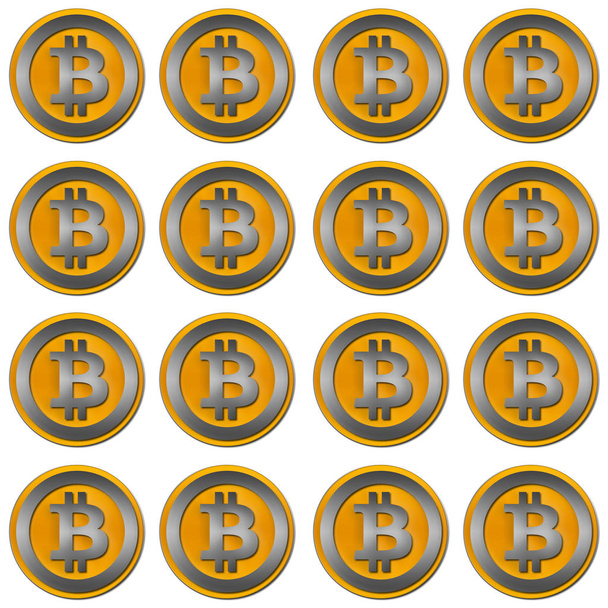 My bitcoin illustration on the white background isolated - Photo, Image
