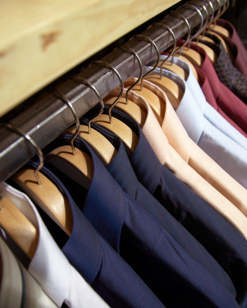 Clothes hanger man's shirts - Photo, Image