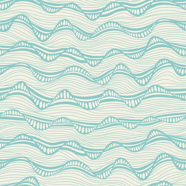 Texture abstraite sans couture des vagues dessinées à la main, fond ondulé. Un flic
 - Vecteur, image